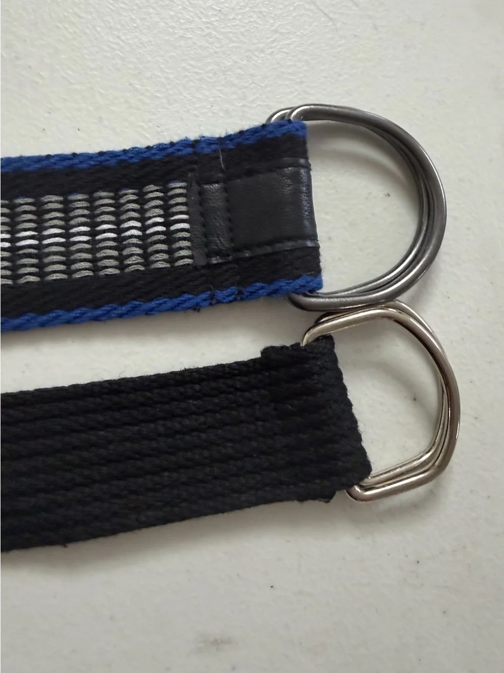 Men’s Black  and Blue Woven Belts